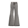 Charcoal Grey Flared Wide-Leg Jeans