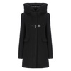 Black Wool Coat with Hood