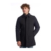 Black Double-Breasted Jacket with Removable Bib