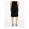 Black Midi Skirt with Draped Detailing