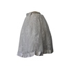 Flared Mini Skirt in White Lace Cotton