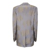 Gray Damask Embroidered Button Jacket