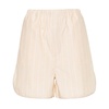 Beige Cotton Poplin Shorts