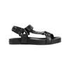 Black Leather Slingback Sandals