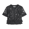 Sequin Blouse with Ruffle Detail