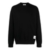 Black Cotton Logo Sweater