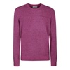 Purple Crew Neck Sweater with Embroidered Logo