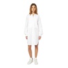 White Rhebe Shirt Dress with Button Closure