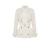 White Belted Winter Coat