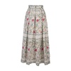 Embroidered cotton midi skirt