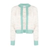 Contrasting Edges Wool Blend Cardigan