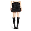 Black Ruched Front 3D Rose Skirt