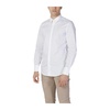 White Cotton Blend Long-Sleeved Shirt