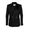 Black Silk Blend Double-Breasted Tuxedo Blazer