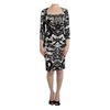 Elegant Printed Jersey Sheath Dress