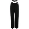 Black V-Wire Straight-Leg Trousers