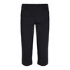 Simple Black Capri Trousers with Elastic Waist