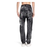 Black Denim Distressed Pants with 5 Pockets