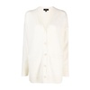 Ivory Elbow-Patch Cardigan