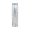 Metallic Straight Leg Jeans