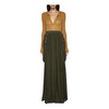 Green Silk Long Skirt