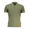 Green Cotton Polo Shirt with Print and Logo