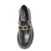 Black Leather Ilary Slip On Loafers for Women