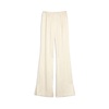 Beige Silk Aden Pants with Satin Finish