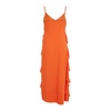 Orange V-Neck Summer Dress