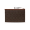 Logo Large Clutch Bag Brown