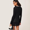 Ribbed knit jersey dress