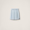 pleated chambray skirt