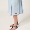 pleated chambray skirt