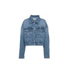 logo-print denim jacket