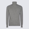 Malo Grey Wool Knitwear in Grey