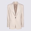 Antonelli Beige Virgin Wool Blend Blazer in Beige