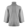 Anneclaire Grey Virgin Wool Cashmere Blend Turtleneck Sweater