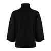 Anneclaire Black Virgin Wool Cashmere Blend Turtleneck Sweater