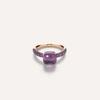 Mixed Gold, Amethyst and Jade Nudo Petit Ring