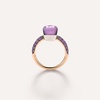 Mixed Gold, Amethyst and Jade Nudo Petit Ring