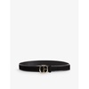 Aboucle logo-buckle suede belt