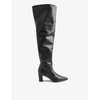 Inessa heeled leather over-the-knee boots