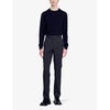 Regular-fit straight-leg wool suit trousers