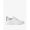 Diamond Maxi brand-embossed leather low-top trainers