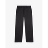 Regular-fit wide-leg cotton trousers