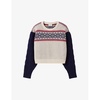 Patterned knitted wool jumper