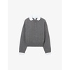 Detachable-collar regular-fit long-sleeve cashmere jumper