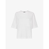 Patch-pocket relaxed-fit cotton and linen-blend T-shirt