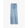 The Sofie wide-leg high-rise denim-blend jeans