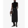 Abigail tailored recycled-polyester midi skirt